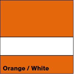 Orange/White SATIN 1/16IN - Rowmark Satins
